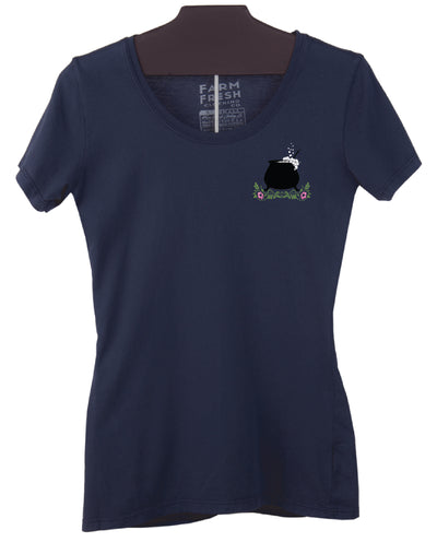 Soap Cauldron Women's Fine Scoop T-Shirt - Navy