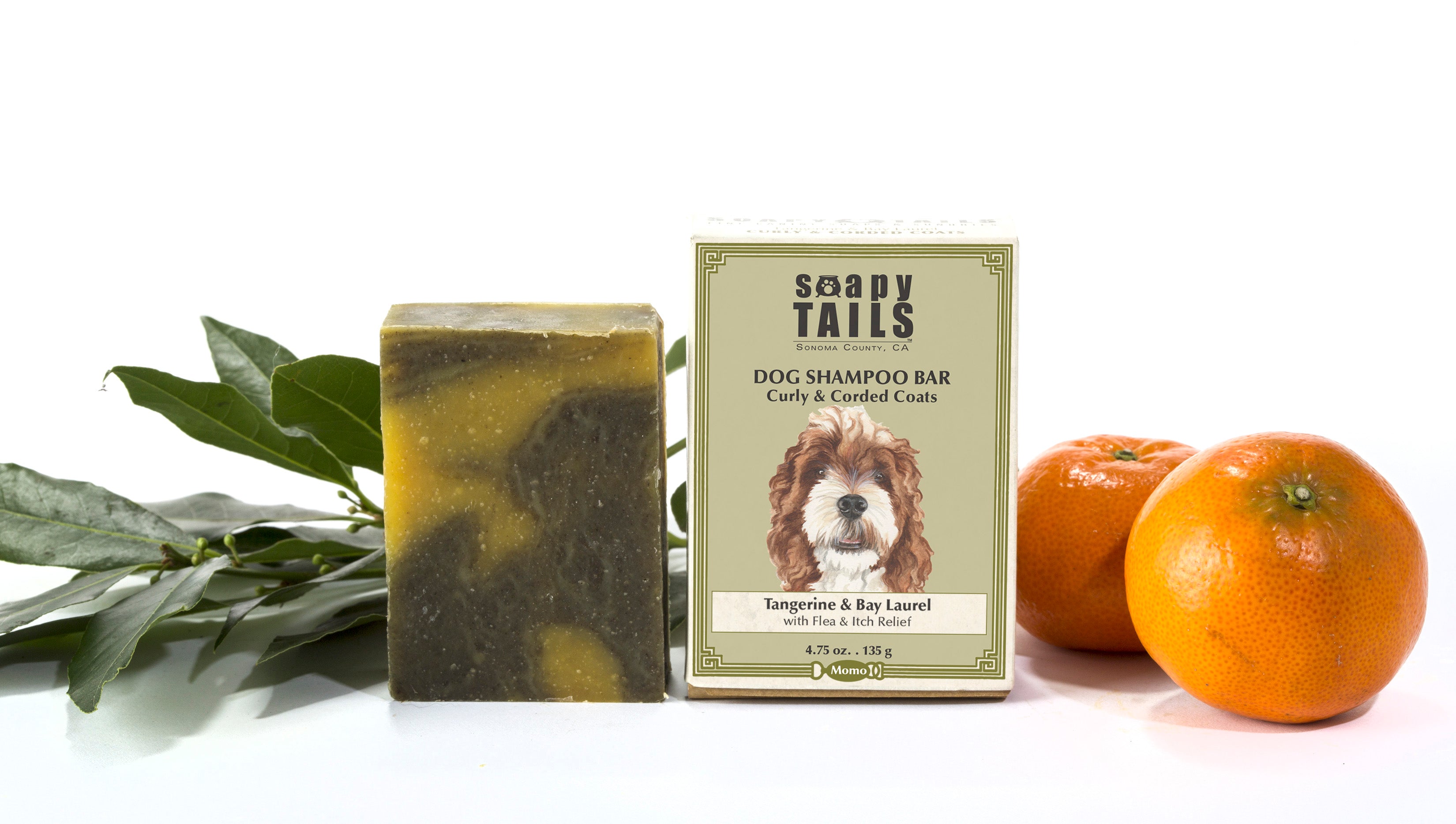 Dog Shampoo Bar Tangerine & Bay Laurel Curly & Corded Coats – Soap