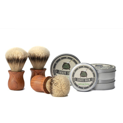 Brazilian Cherry Handcrafted Shave Brush - Pure Badger Bristle
