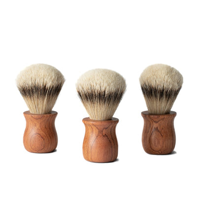 Brazilian Cherry Handcrafted Shave Brush - Pure Badger Bristle